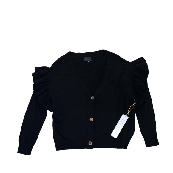 Lumiere Sweaters - Women's Lumiere Cardigan Size M Black
